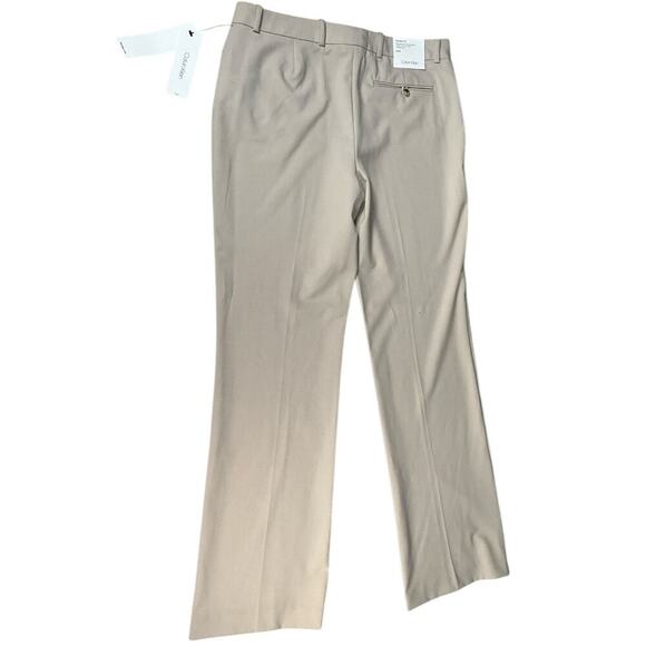 NWT Calvin Klein Modern Fit Suit Pants Size 8 Safari Khaki Trousers Gold Buttons - Picture 2 of 13